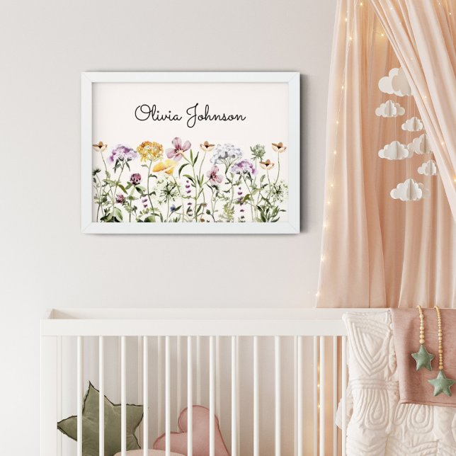 Personalisiert Name Wildblume Garten Poster (Von Creator hochgeladen)