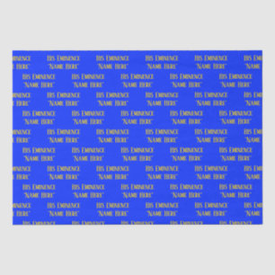 Personalisiert Name Wish Elegant Royal Blue Yellow Seidenpapier