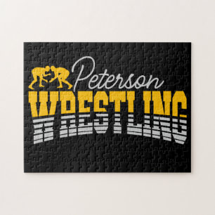 Personalisiert NAME Wrestling School Team Wrestler Puzzle