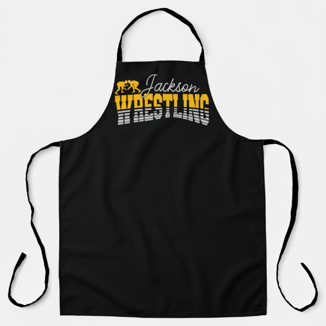 Personalisiert NAME Wrestling School Team Wrestler Schürze (Vorderseite)