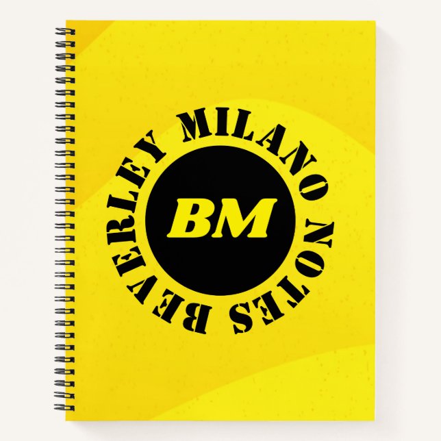 Personalisiert Name Yellow Notebook Notizbuch (Vorderseite)