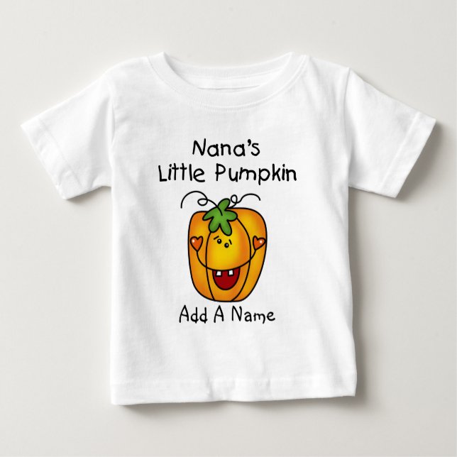 Personalisiert Nanas wenig Kürbis-T-Shirt Baby T-shirt (Vorderseite)