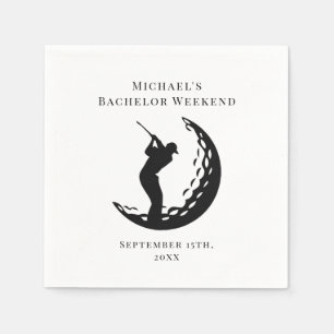 Personalisiert Napkin   Bachelor Golf Weekend Serviette