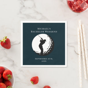 Personalisiert Napkin   Bachelor Golf Weekend Serviette
