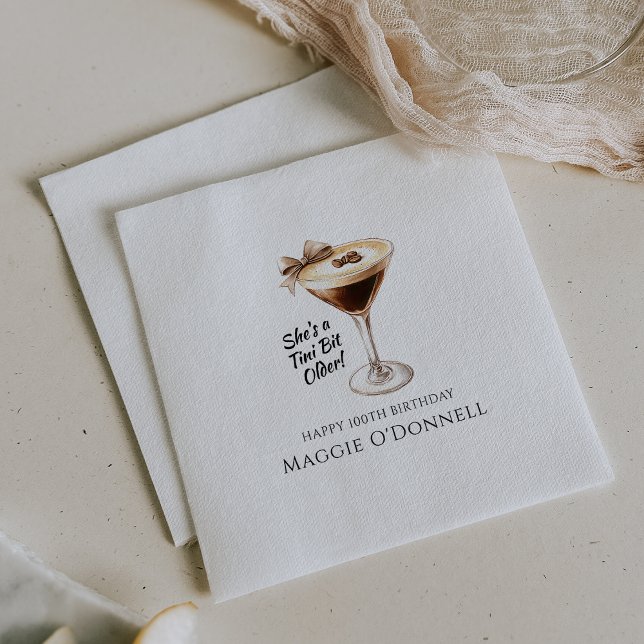 Personalisiert Napkins 100. Geburtstag Martini Serviette (Von Creator hochgeladen)