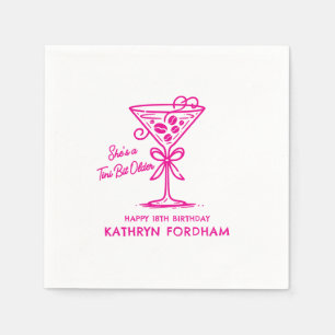 Personalisiert Napkins 18. Geburtstag Martini Serviette