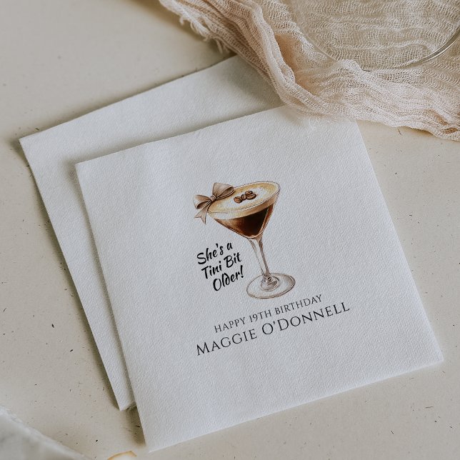 Personalisiert Napkins 19. Geburtstag Martini Serviette (Von Creator hochgeladen)