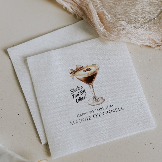 Personalisiert Napkins 21. Geburtstag Martini Serviette (Von Creator hochgeladen)