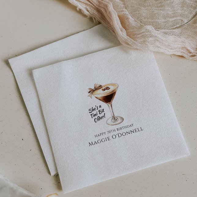 Personalisiert Napkins 70. Geburtstag Martini Serviette (Von Creator hochgeladen)