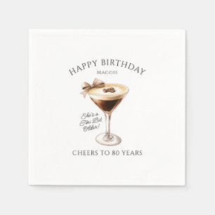 Personalisiert Napkins 80. Geburtstag Martini Serviette