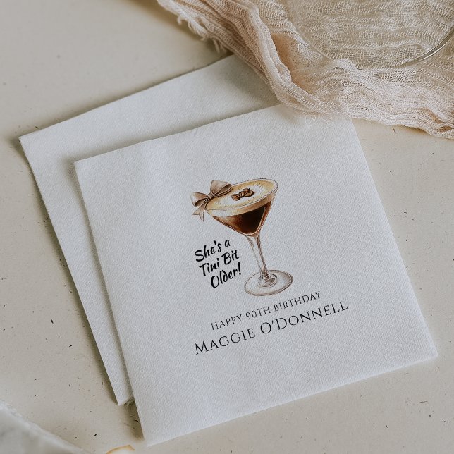 Personalisiert Napkins 90. Geburtstag Martini Serviette (Von Creator hochgeladen)