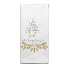Personalisiert Napkins_ Familienname_Weihnachtsbau