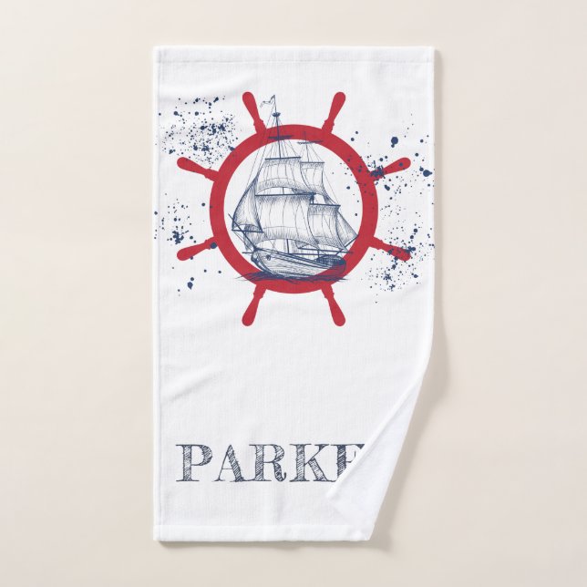 Personalisiert Nautic Handtuch (Handtuch)