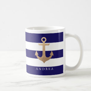 Personalisiert   Nautischer Anker Tasse