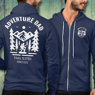 Personalisiert Navy Adventure Vater Trail Edition Hoodie