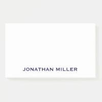 Personalisiert Navy Blue and White Monogram 10x6