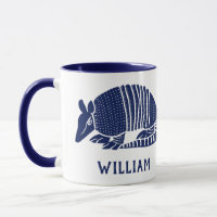 Personalisiert Navy Blue Armadillo