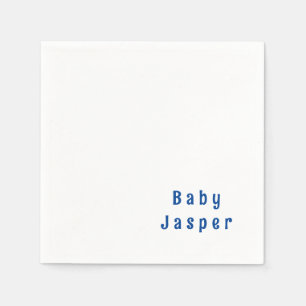 Personalisiert Navy Blue Baby Dusche Serviette