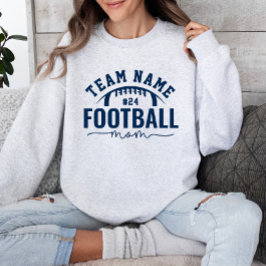 Personalisiert Navy Blue Football Team Mama Sweatshirt