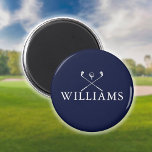 Personalisiert Navy Blue Name Golf Clubs Magnet<br><div class="desc">Personalisieren Sie den Namen in klassischer Typografie,  um ein einzigartiges Golfgeschenk zu schaffen und für jeden Golfer zu behalten. Entwickelt von Thisisnotme©</div>