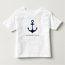 Personalisiert Navy Blue Nautical Anchor