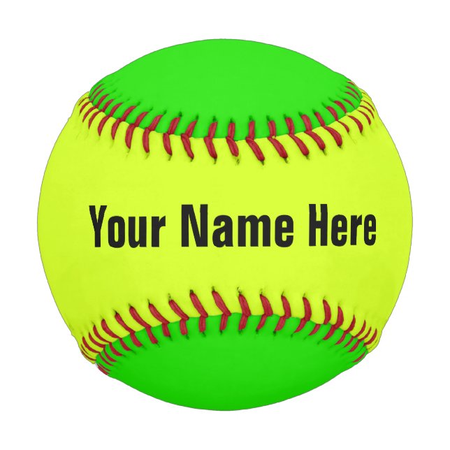 Personalisiert Neon Colored Baseball (Rückseite)