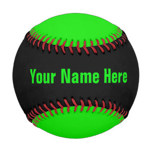 Personalisiert Neon Green und Black Baseball
