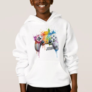 Personalisiert Neon Melting Gaming Controller Hood Hoodie