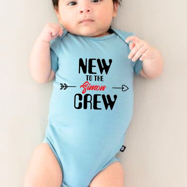 Personalisiert Neu an der Crew Baby Strampler (Von Creator hochgeladen)