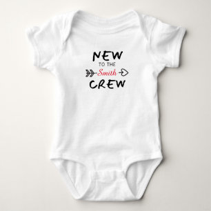 Personalisiert neu in der Crew, Bodysuit neu Baby Strampler