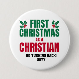 PERSONALISIERT NEUE CHRISTLICHE ERSTE CHRISTMAS BUTTON