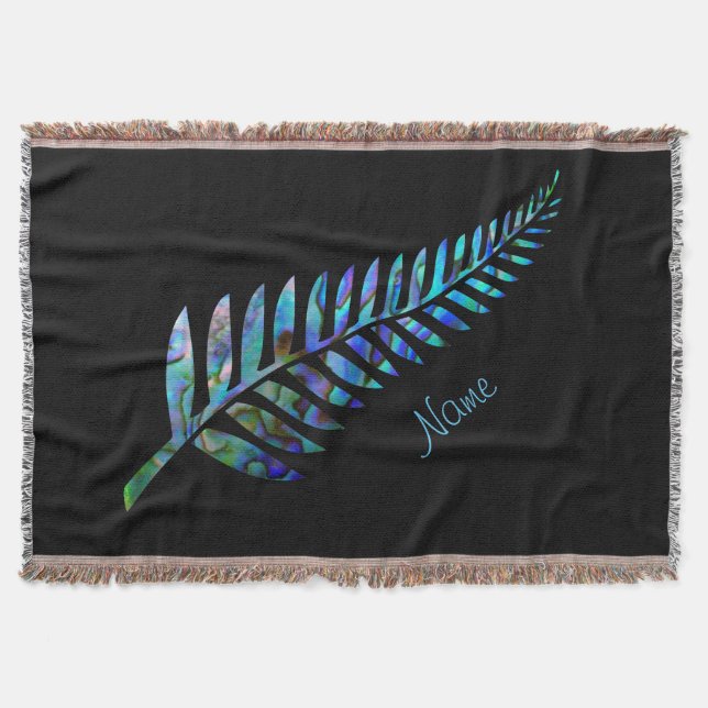 PERSONALISIERT NEUZEALAND FERN PAUA DECKE (Vorderseite)