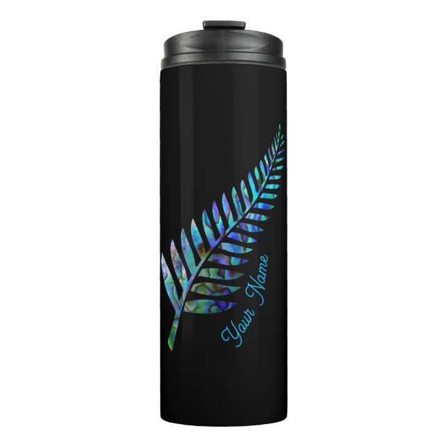 PERSONALISIERT NEUZEALAND FERN PAUA THERMOSBECHER (Vorderseite)