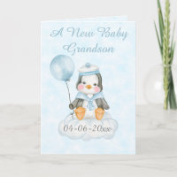 Personalisiert New Baby Penguin Grandson