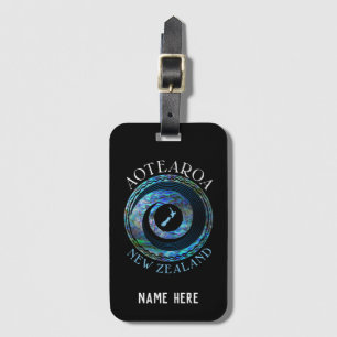 PERSONALISIERT NEW ZEALAND KORU PAUA LUGGAGE TAG GEPÄCKANHÄNGER