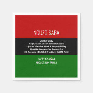 Personalisiert NGUZO SABA Happy Kwanzaa Serviette