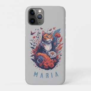 Personalisiert Nice Kitten Floral Cat Case-Mate iPhone Hülle