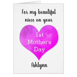 Personalisiert Niece 1. Muttertag