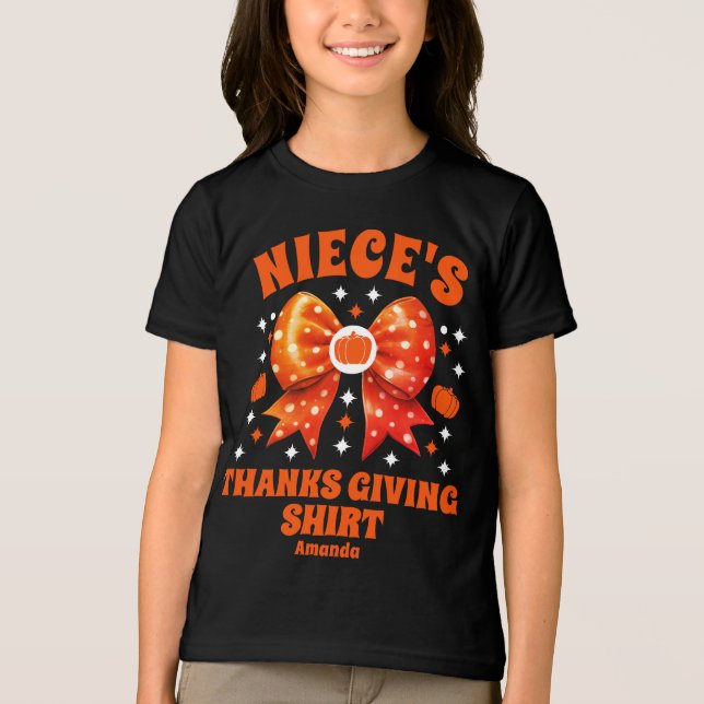 Personalisiert Niece's Erntedank Shirt (Vorderseite)