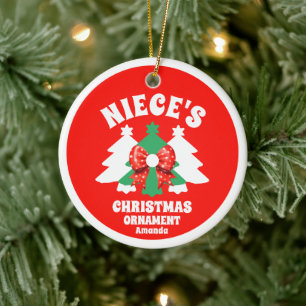 Personalisiert Nieces Foto Weihnachtsbaum Keramik Ornament