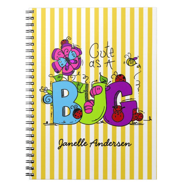 Personalisiert Niedlich als Bug Journal Notizblock (Vorderseite)