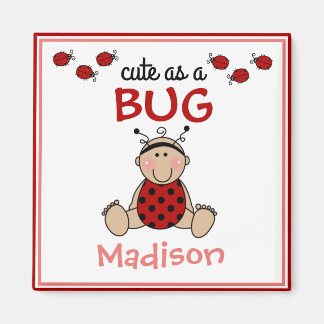 Personalisiert Niedlich als Bug-Ladybug Magnet