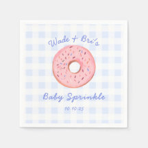 Personalisiert Niedlich Gingham Donut Baby Sprinkl