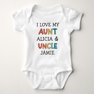 Personalisiert Niedlich I Liebe meine Tante und On Baby Strampler