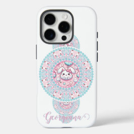 Personalisiert Niedliche Kawaii Bunny Ornamental M iPhone 16 Pro Hülle