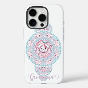 Personalisiert Niedliche Kawaii Bunny Ornamental M iPhone 16 Pro Hülle