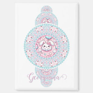Personalisiert Niedliche Kawaii Bunny Ornamental M Magnet