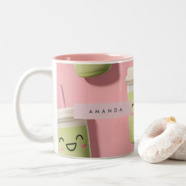 Personalisiert Niedliche Kawaii Pastel Smoothie Ma Zweifarbige Tasse