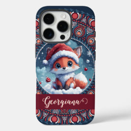 Personalisiert Niedliche Weihnachten Kawaii Fox Do iPhone 16 Pro Hülle