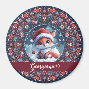 Personalisiert Niedliche Weihnachten Kawaii Fox Do Magnet